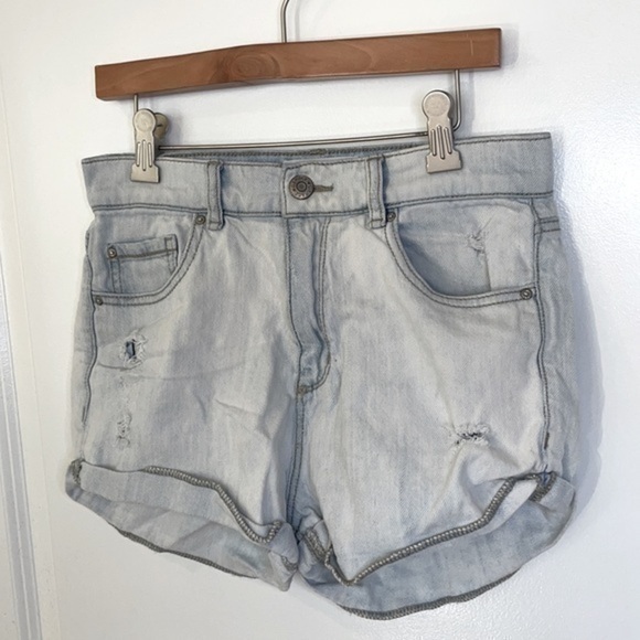 GARAGE | Junior Size 3 GARAGE Acid Wash Ripped Denim Jean Shorts - Picture 1 of 8